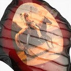 Native American Indian On Horseback  Epoxy On Wood Arrowhead  70s  80s  10 5   