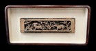 Antique Early 19th C Asian Carved Wood Furniture Relief Framed Furniture Panel