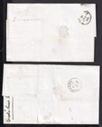 1873 74 Sg45 2d Blue Plate 14 Matched Pair Of Covers London To Whitehaven
