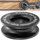 Winch Snatch Recovery Ring  Heavy Duty 66000 Lbs Break Strength Snatch Black