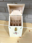 Vtg  Artist Travel Painting Brush Holder Chest   Box Handpainted - Compartments