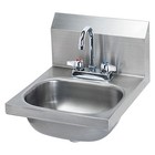 Hs-18 5 75  Deep Commercial Wall-mounted Hand Sink With 4  Oc Deck Mount Goos   