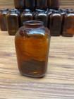 One Vtg Snuff Bottle Square Amber Brown Glass 1 2 3 Or 4 Dots   random Pick
