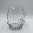 Mcm Etched Glass Cocktail Pitcher Atomic Starburst Vtg Read