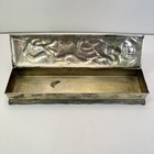 Antique Asian Dragon Japanese Repouss   Silver Plate Overlay Trinket Incense Box
