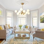 Mid-century Modern 12-light Glass Bubble Sputnik Chandelier