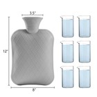 Thick  Pvc Hot Water Bottle With Plush Cover  Leakproof Heat Retention