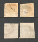 Austria Newspaper Tax Stamps  1859-90  Used  Scott   Pr2   Pr8  4 Different