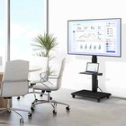 Mobile Tv Stand W  Wheels Power Outlet Heavy Duty Tilt Stand For 32-70 Inch