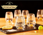 Diamond Shot Glasses  1 5oz   Crystal Shot Glass Set Decorated With 24k Gold Lea