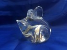 Vintage Hand Blown Clear Art Glass Figurine 4  - Mouse - Very Cute 
