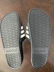 Adidas Adilette Men s Slide Sandals Black white Striped Synthetic Us 10