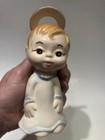 Vintage Angel Boy With Gold Halo Vtg Ceramic 5 1 2 