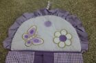 Geenny Lavender Butterfly Purple Diaper Stacker Nursery Baby Girls Flower Rare