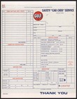 Vintage Receipt Gulf Gas Oil Safety Car Chek Service Unused New Old Stock Nrmt 