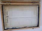 Vintage Microscope Lab Slides  Wood Box  Lot Of 100  Ca 1940s