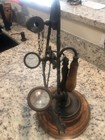 Antique Brass Working Marine Sextant  Nautical Rare 17 5 h W stand  handle