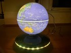 Magnetic Levitation Floating World Globe Blue Led Light Rotating Desk Display