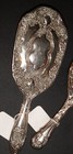 Vintage Ornate Silver Vanity Women s Hair Brushes 1940s  Lot Of 2