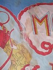 Old Large Silk Scarf  Ca 1950  Montana Souvenir Bright Western Themes  W flaw