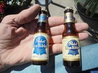 Lot Of 4 Rare Vintage Pabst Blue Ribbon Beer Mini Glass Bottles With Caps 4 25 