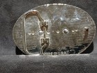 Gold Plated Eagle On A Silver Plated Buckle Belt Buckle