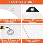 20 Mil White Poly Tarp Waterproof Uv Resistant Tarpaulin For Outdoor Canopy Tent