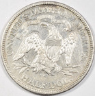 1876-cc Seated Liberty Half Dollar   Cleaned   Au About Uncirculated 