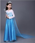 New Elsa Princess Party Girls Costume Dress With Cosplay Accessories 2-10 Y