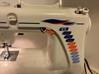 New Home Janome Compact Sewing Machine In White Model Hf107 Working W  Extras 