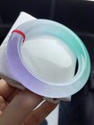 Myanmar Jade High Ice Tri Color Round Strip Jade Bracelet 60mm