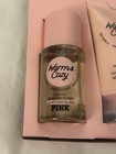 Victoria s Secret Pink Holiday Gift Set Warm   Cozy Body Mist   Lotion  Lip Oil 
