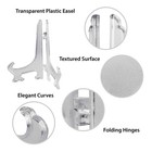 12pack 3 5  Clear Plastic Easels Plate Stand Holders Picture Display For Table