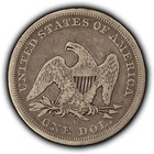 1860-o  1 Seated Liberty Silver Dollar - New Orleans - Fine  - Sku-b6034
