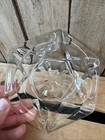 Vintage Lead Crystal Cut Clear Glass Cigar Cigarette Ashtray Heavy 6    Diameter