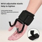 Gym Weight Lifting Hooks Steel 1 Pair Wrist Straps For Enhanced Grip Deadlift