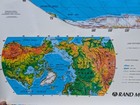 1981 Large Relief World Map 54 5  By 65  Rand Mcnally Vintage Ussr Vinyl