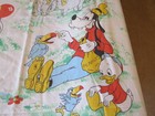 Vintage 1970s Walt Disney Mickey Mouse   Friends Zoo Single Flat Sheet 89  X 69 