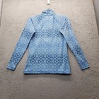 Nike Pro Golf Tennis Shirt Women Xl Multi Geometric Performance Stretch Half Zip