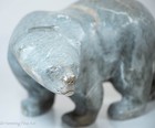 Stunning Inuit   Eskimo Soapstone Polar Bear Carving  Illegibly Signed 36 Pounds