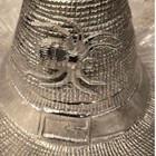 Halloween Large 2 Piece Silver Solid Metal Witch Hat Chip Dip Spider Bowl Set