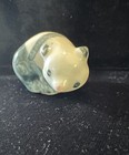 Mini Panda Bear Figurine Blue And White Ceramic Tiny Collectible Made In China