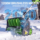 Steelite 42v 2x21v  17in Cordless Snow Shovel On Wheels With 2x4 0 Ah Batteries