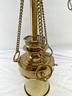 Retro 1960s Brass Swag Lamp O-ring Hanging Light Fixture Vintage Mcm