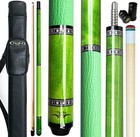 2-piece Professional Billiard Pool Cue Stick Set With Case  58   13mm Tip  19-21