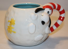 Hallmark Peanuts Snoopy And Woodstock Holiday Snowball Mug 15 Oz Ceramic 3d 