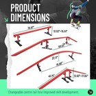 Portable Adjustable Skateboard Rail Ramp Set For Skate  Bmx Bike  Snowboard