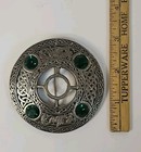 Celtic Brooch Scottish Scotland Large Tartan Fly Plaid Pin Pewter
