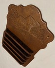 Vintage Wooden 35 Thimble Wall Display Embossed Water Mill Design 16 25  X 9 75 