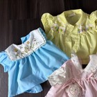Vintage Cradle Togs Baby Girl Embroidered Smocked Dress Blue Pink Yellow White 4